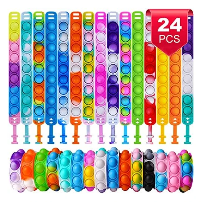 Braccialetto Pop Giocattoli Fidget Toys Set - Ainiv, 24 Pezzi