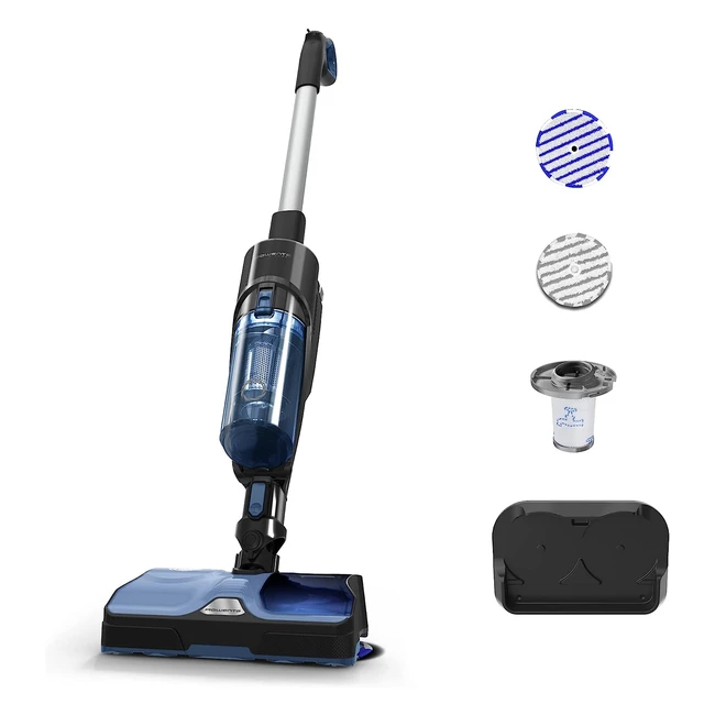 Aspirateur Balai Laveur Rowenta XCombo 2en1 - Puissant et Autonome - 3 Modes de Nettoyage