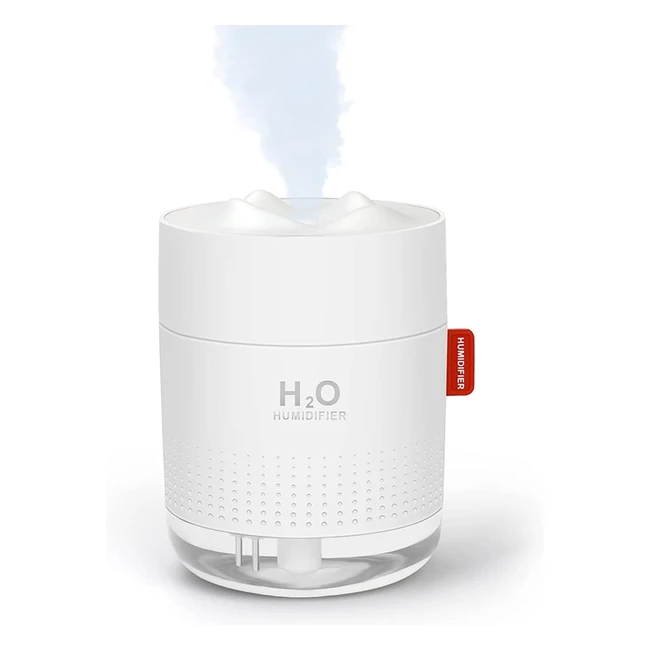 500ml Cool Mist Humidifier - Ultrasonic Quiet - Waterless Auto Shutoff - USB Desktop - White