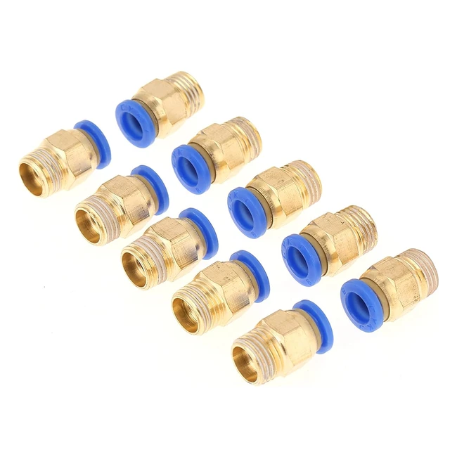 10pcs Raccords Connecteurs Coupleur Rapide Pneumatique 8mm 1/4bsp