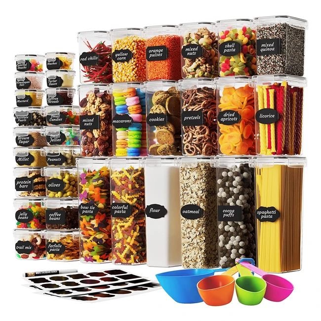 Chef's Path Airtight Food Storage Container Set - Variety Pack of 36 - BPA Free - Superior Quality
