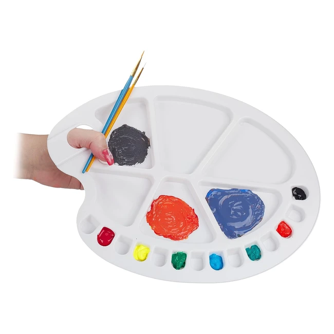 Palette de peinture Relaxdays 10026739 - Mlanger les couleurs - 20 creux en pl