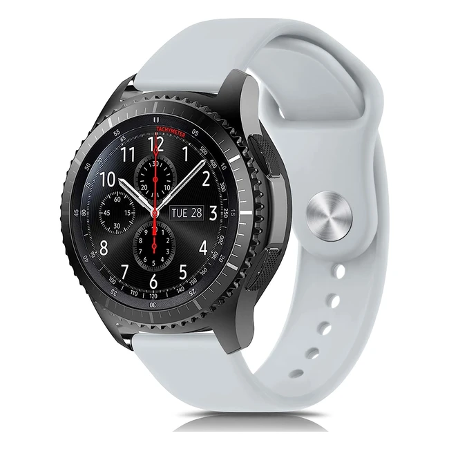 Cinturino Oumida per Samsung Gear S3 Frontier/Classic - Morbido Silicone - Ref. 22mm - Vestibilità Perfetta