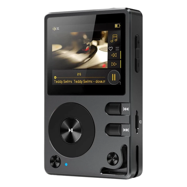 Lecteur MP3 HiFi H2 avec Bluetooth, DSD DAC, 32Go de stockage, Lecteur Audio Sans Perte