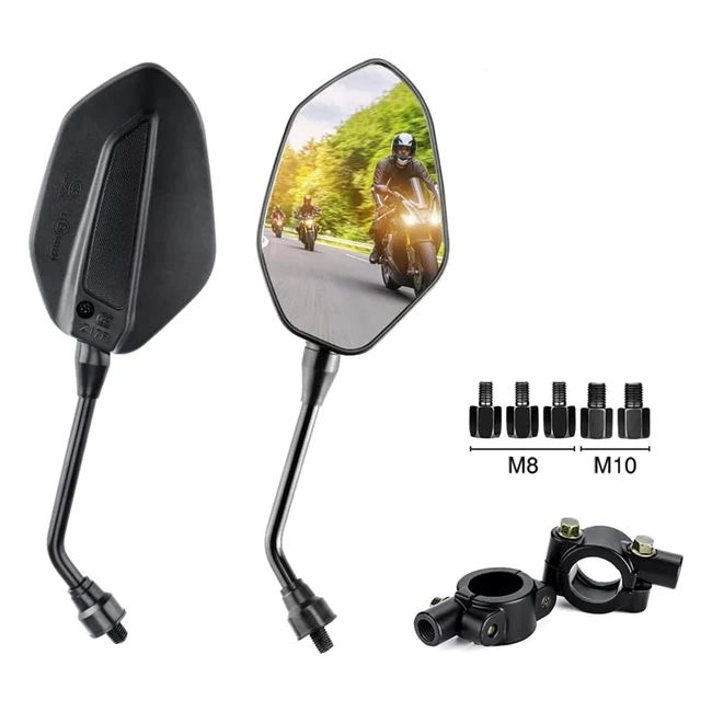 Retrovisores Moto Homologados 10mm y 8mm - R1200GS S1000 RR CB1000R CB500 F