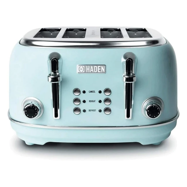Haden Heritage 4-Slice Toaster Turquoise - Cancel, Reheat, Defrost - 13701630W