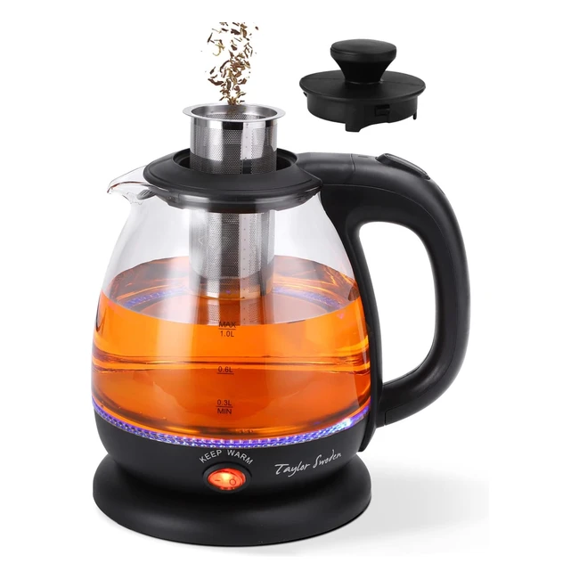 Hervidor de Agua Eléctrico Taylor Swoden Abel 1L 2200W con Iluminación LED y Función Mantener Caliente