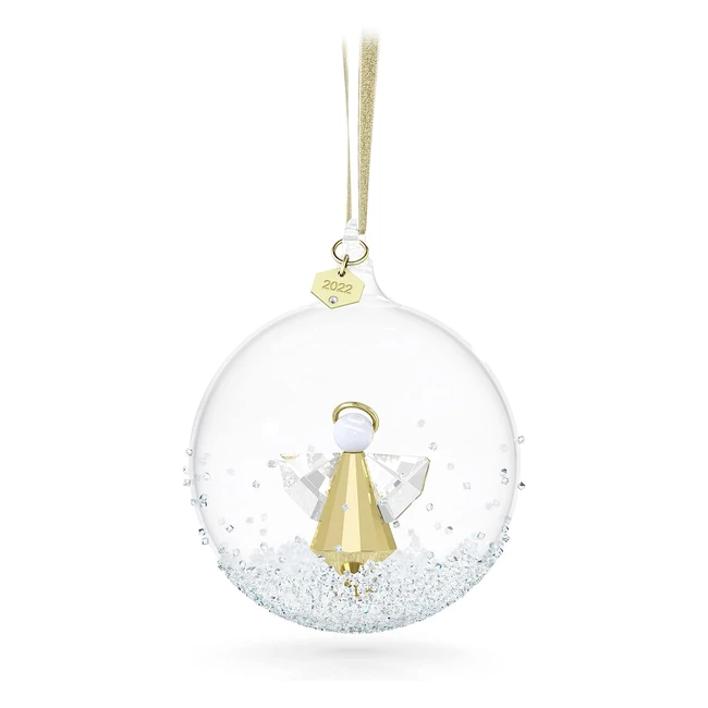Swarovski Annual Edition 2022 Ball Ornament - White Crystals Champagne Gold Ton