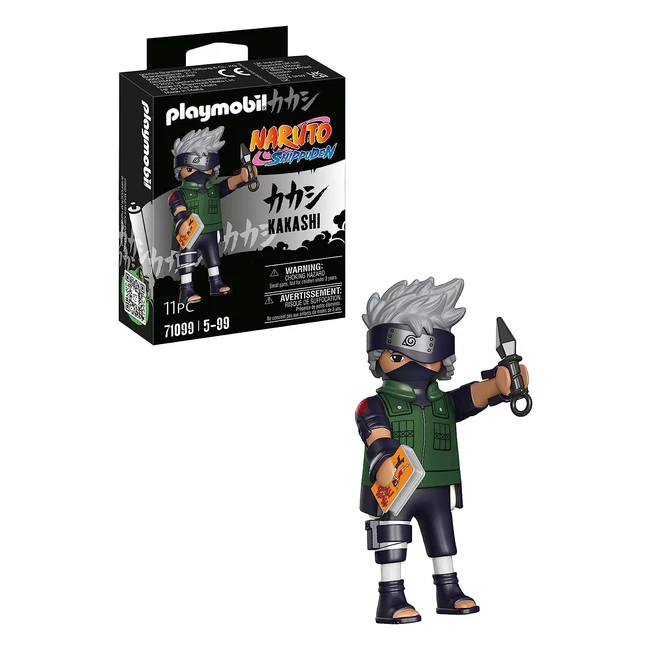 Playmobil Naruto Shippuden 71099 - Kakashi mit Hund, Kunai und Buch - Kreativer Spaß für Anime-Fans