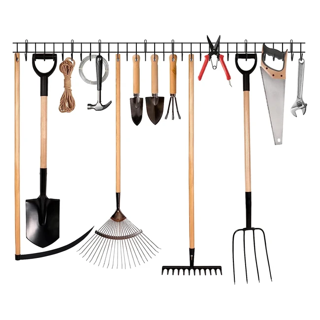 Heavy-Duty Garden Tool Rack  Organize and Store Your Tools  Holds Shovels Rak