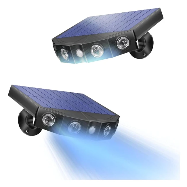 Luci Solari LED Esterno 2 Pezzi 3 Modalit 1200mAh Sensore di Movimento per Luc