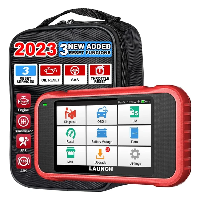 Lanzamiento CRP123E OBD2 Diagnóstico Coche Multimarca - 4 Sistemas y 3 Funciones Reinicio - Lector Código Motor ABS SRS Transmisión - Reset Aceite ETS SAS - WiFi Actualización Gratis