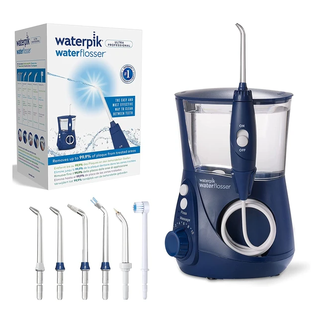 Waterpik Ultra Professional Water Flosser - 7 Tips, Advanced Pressure Control - Dental Plaque Removal Tool