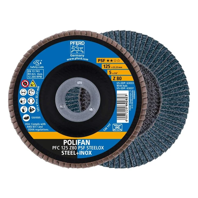 Pferd Polifan 69398194: Sägezahn-Unterlegscheibe, Ø 125 mm, Z 80, konisch, PSF Steelox für Stahl und Edelstahl, 5er-Pack