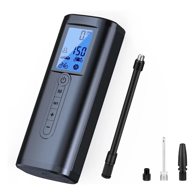 Gonfleur Pneus Voiture Woowind AP2P - Batterie Externe 2in1 - Pompe à Vélo Mini Compresseur Air Portatif