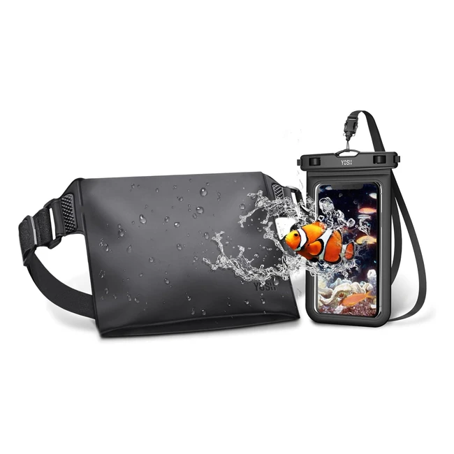 YOSH Waterproof Pouch Bag Phone Case - Underwater Case Dry Bag - Adjustable Waistband - Protect Phone & Passport