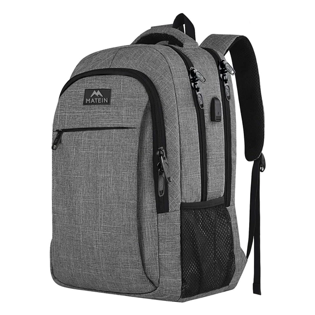 Matein Travel Laptop Backpack - Lightweight, Anti-Theft, Water Resistant - Fits 15.6 inch Laptop