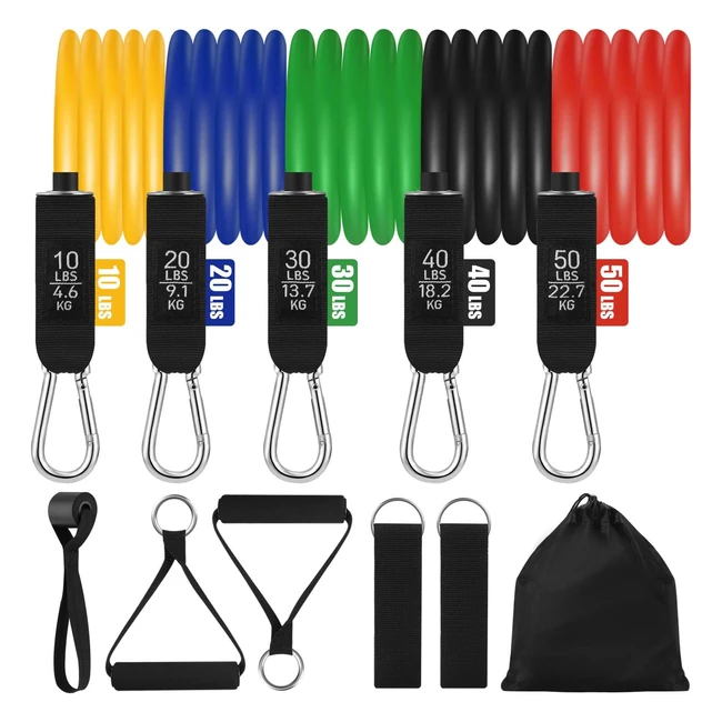 Bandas Elásticas de Resistencia Tophinon - 5 Tubos de Látex - Gimnasio en Casa - Yoga Pilates - ¡Compra Ahora!