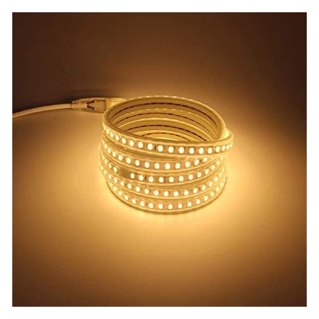 Bandeau LED Extérieur Étanche 3m 220V 5730 120 LED/m - Lumière Blanche Chaud - Fonatech