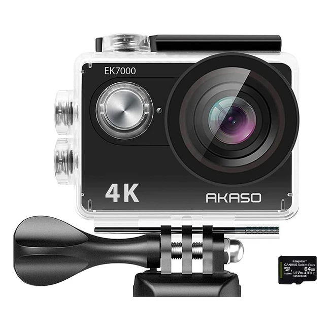 AKASO EK7000 4K Action Camera - 64GB MicroSDXC Included - Capture and Share Your World Clearly