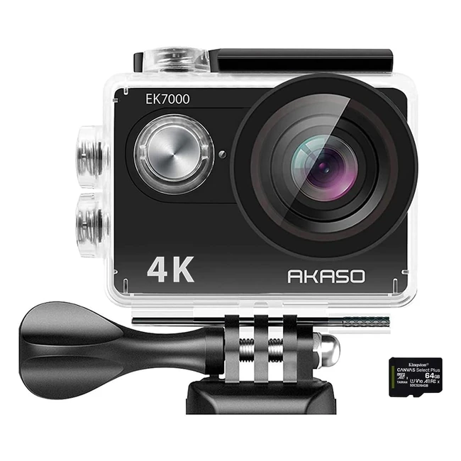 AKASO EK7000 4K Action Camera - 64GB MicroSDXC Included - Capture and Share Your
