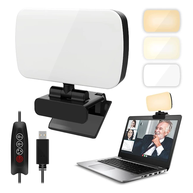 Lampe vidéo pour conférence Aogled avec zoom et 3 modes d'éclairage