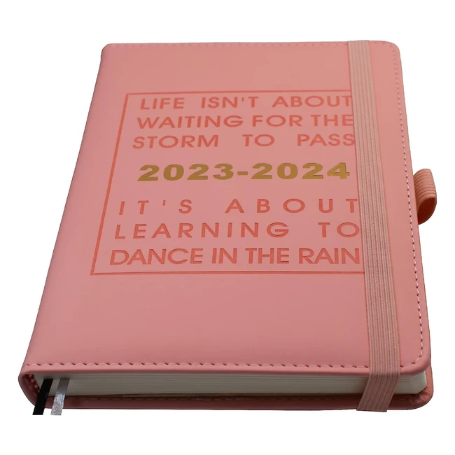 Daily Planner 2023-2024 Academic Diary | Boost Productivity & Gratitude Journal | Pink | 145x215cm