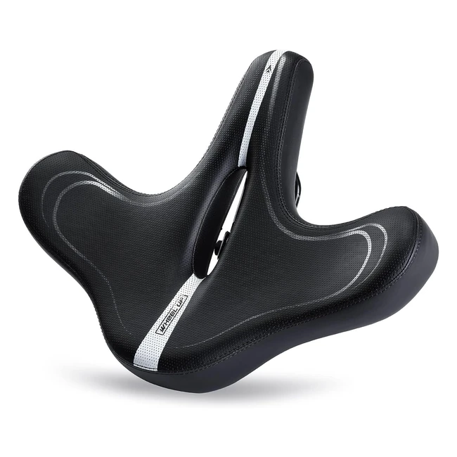 Sillín Bicicleta Cómodo Gran Tamaño - Cuero Acolchado - Profesional