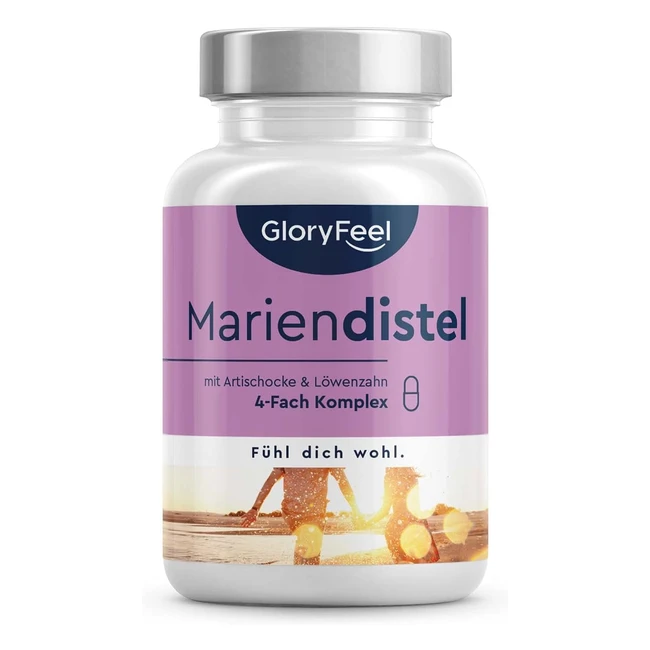 Milk Thistle Artischocke Löwenzahn Desmodium Hochdosiert 80% Silymarin 120 vegane Kapseln