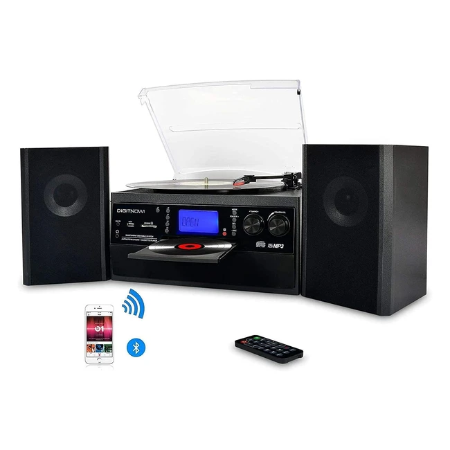Platine Vinyle Bluetooth USB MP3 - Encodage Classique - Lecteur CD - Radio - Haut-parleurs Externes