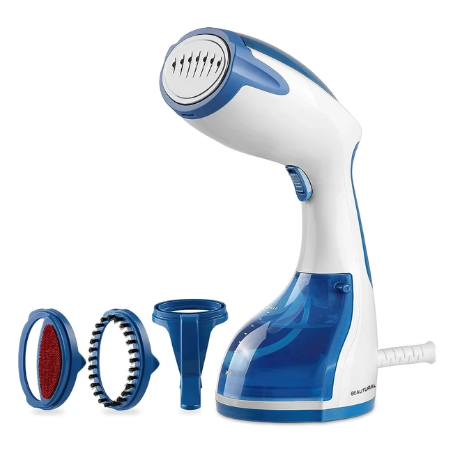 Beautural Clothes Steamer - Portable Handheld Wrinkle Remover - Fast Heatup - Autooff - Dark Blue