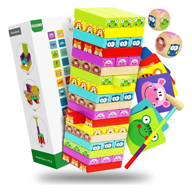 Torre Magica Colorata in Legno per Bambini 2 Anni - 4 in 1 Giocattoli Educativi 