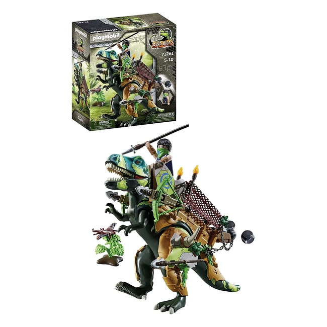 Playmobil Dino Rise 71261 T-Rex Dinosaur mit funktionsfähiger Rüstung Spielzeug für Kinder ab 5 Jahren