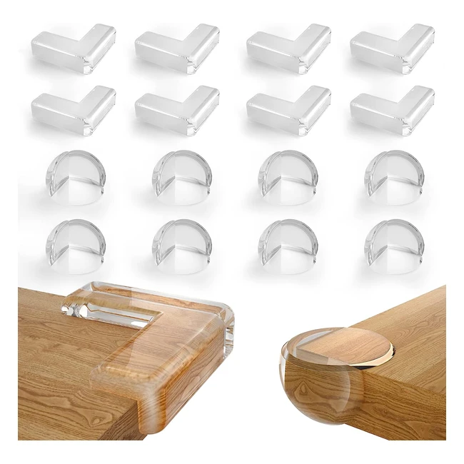 Paraspigoli per bambini FHLBESTYU - Protezioni angolari trasparenti - Kit di sicurezza per tavoli, sedie e armadi