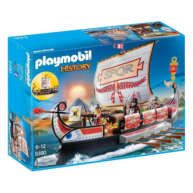 Playmobil History 5390 Rmische Galeere Schwimmfhiges Schiff Spielzeug ab 6 J