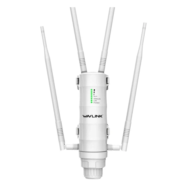 Wavlink AC1200 Punto de Acceso Inalámbrico Resistente al Aire Libre - Potente, Doble Banda, 1200 Mbps, AP/Repetidor WiFi EasyMesh 3 en 1 con Puerto Gigabit