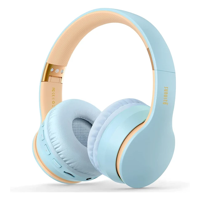 Auriculares Bluetooth 50 Sunvito - Reproductor MP3 - Radio FM - Micrófono - Cableado - Azul