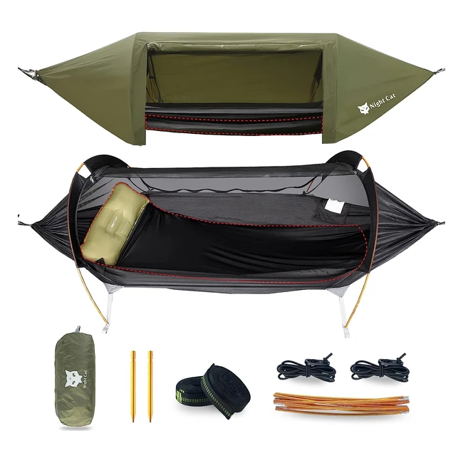 Amaca Tenda Night Cat Impermeabile Antipioggia - Escursionismo e Campeggio
