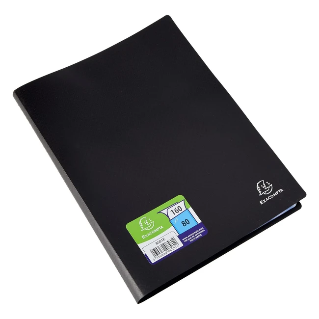 Exacompta Präsentationsmappe, DIN A4, 160 Blatt, Schwarz