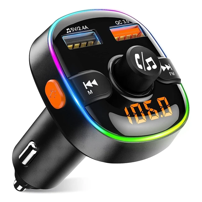 Transmetteur FM Bluetooth Voiture Charge Rapide QC30 - Mohard