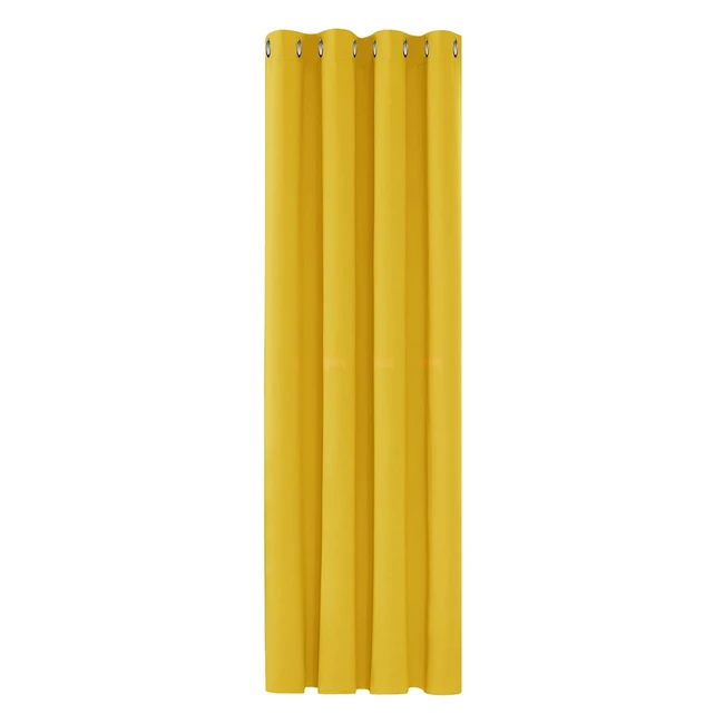 Deconovo Mellow Yellow Blackout Curtain - 52x90 - Insulated & Room Darkening