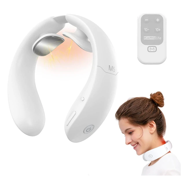 Massaggiatore cervicale portatile con auricolare Bluetooth - Massaggio muscolare profondo e compressione a caldo - Regali aziendali