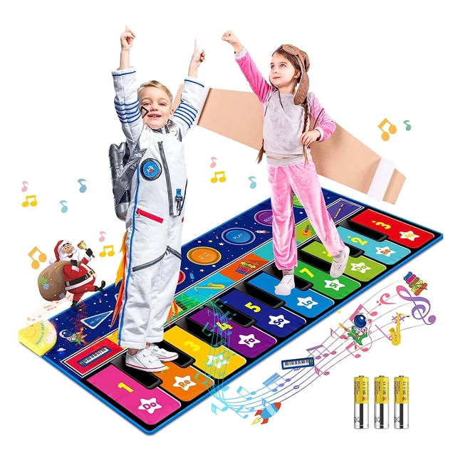 Renfox Alfombrilla de Piano Cielo Estrellado - 10 Teclas, 10 Canciones, 8 Instrumentos