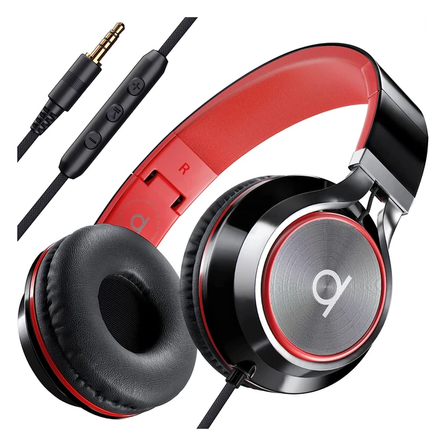 Artix CL750 Wired Headphones with Microphone - Noise Cancelling Over Ear Headphones