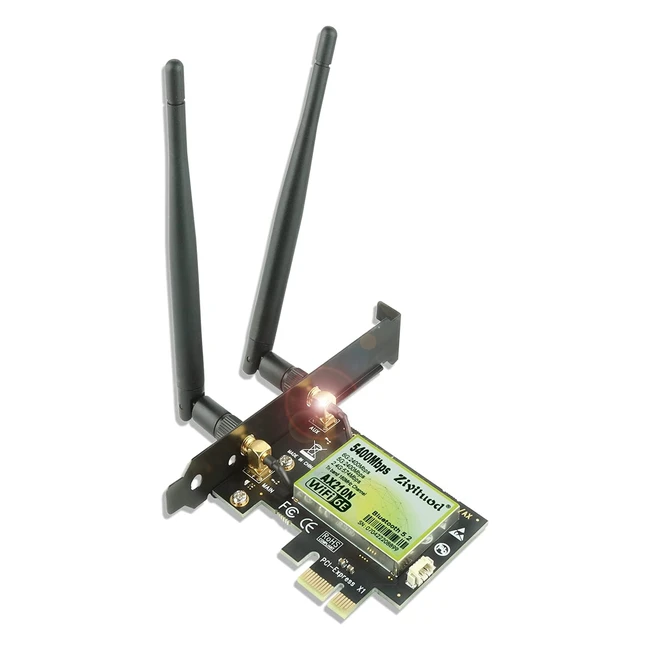 High-Speed WiFi Card 5400Mbps 6E Wireless Bluetooth PCIe Network Card