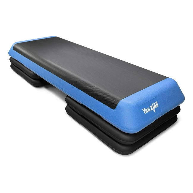Yes4All Aerobic Stepper Exercise Steps - Adjustable Height - Fitness Stepper for