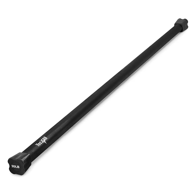 Yes4All Total Body Weighted Workout Bar 213kg - For Lifting, Yoga, Pilates, and Strength Training