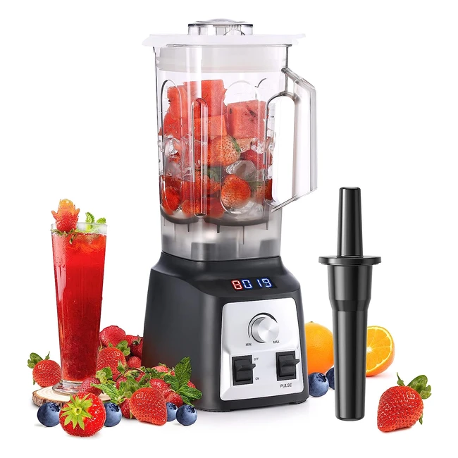 Mixeur professionnel 2000W sans BPA avec 8 lames en acier inoxydable - Enfmay