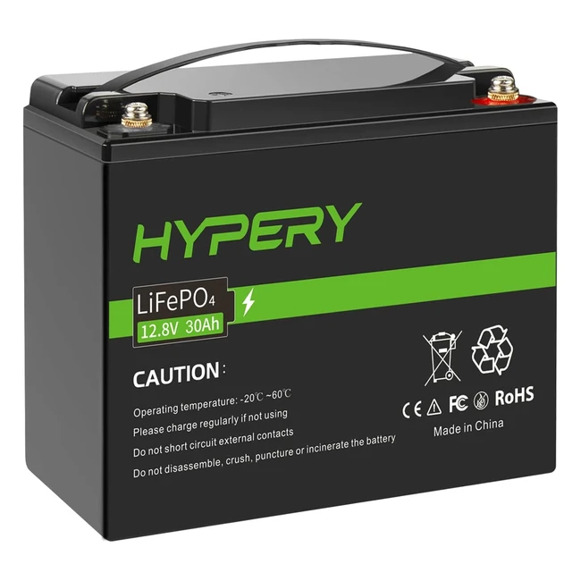 12V 30Ah LiFePO4 Batterie - Hochleistungs-Akku für Solaranlage, Wohnmobil, Boot und Camping