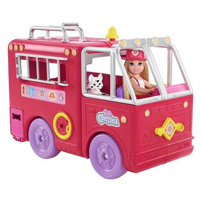 Barbie Chelsea Fire Truck Playset - Chelsea Doll 6 Inch Fold Out Firetruck 15